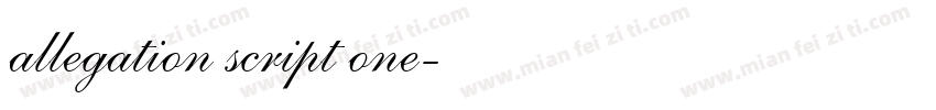 allegation script one字体转换